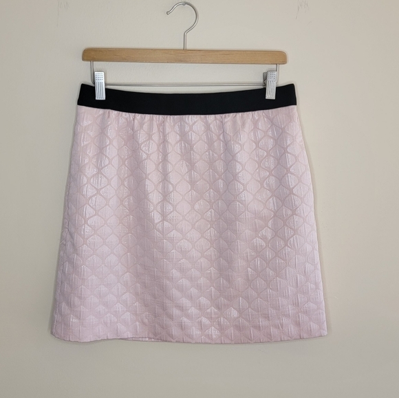 LOFT | Pale Pink Shimmery Metallic Mini Skirt Size 6 - Picture 1 of 6